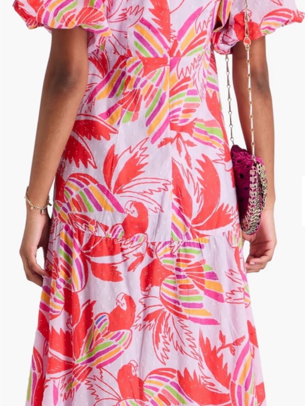 FARM Rio Pink and Coral Tropical Maxi Dress - Picture 3 of 4